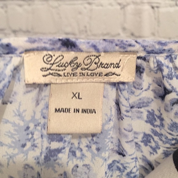 Sheer Lucky Brand Tunic Top - Picture 6 of 8